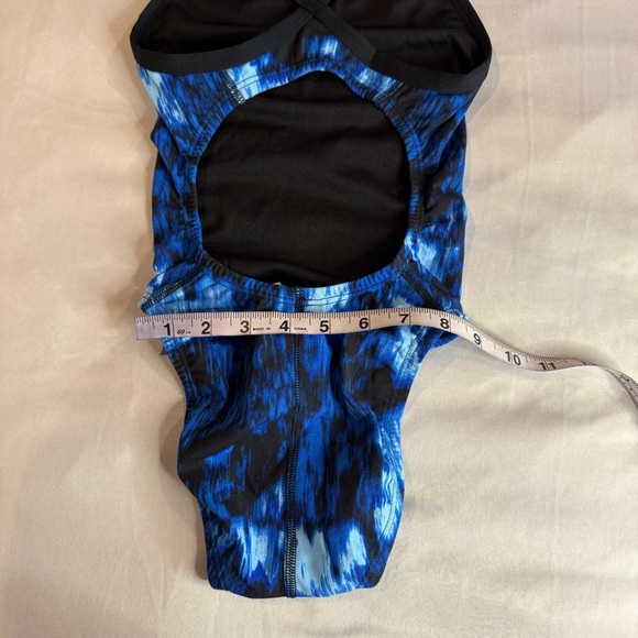 adidas Women's Black and Blue Lined One Piece Swimsuit Sz EU 22 (US 8) - Picture 8 of 9